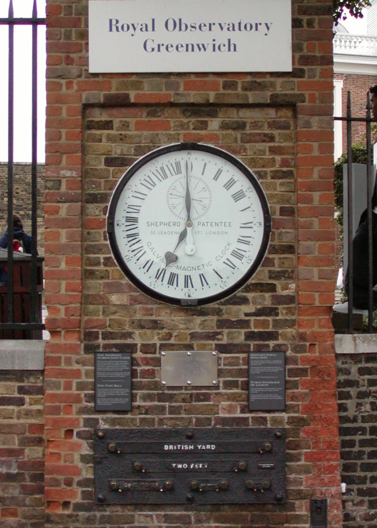 Photo of the Shepherd Gate Clock at the  Greenwich Observatory in England