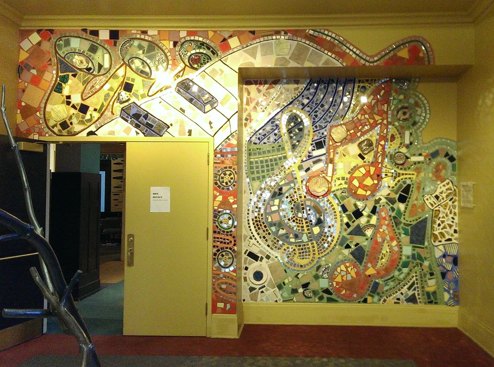 Photo of a mosaic illustrating Detroit's musical roots, in Detroit, Michigan