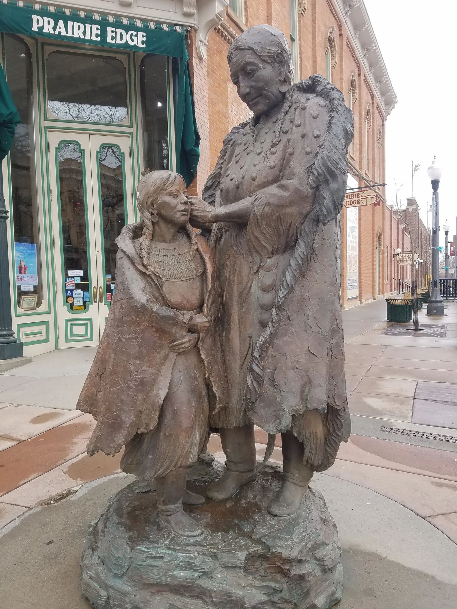 Photo of the statue called Hunkayapi in Rapid City, South Dakota