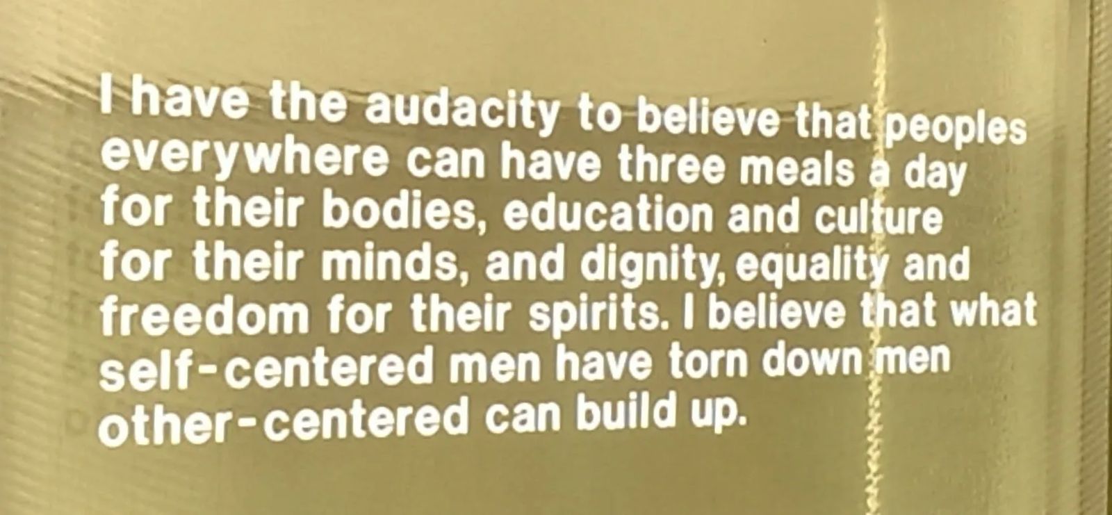 Photo of quote by Martin Luther King, Jr. in San Francisco, California