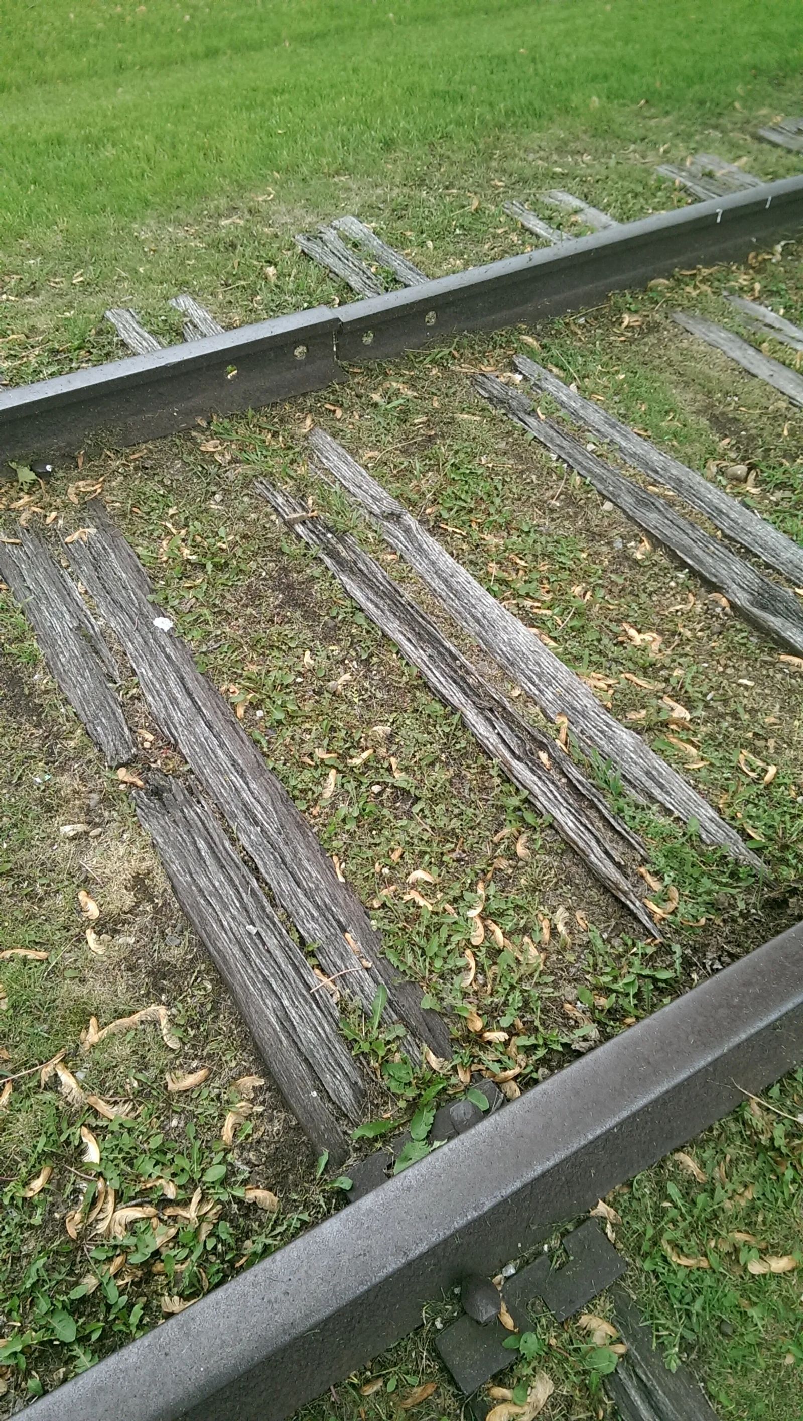 Photo of The actual rails Jesse James loosened to derail a train near Adair, Iowa