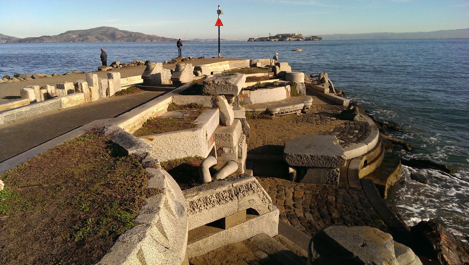 Photo of the wave organ in San Francisco Bay, California