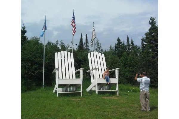 Photo of Giant Adirondack Chairs along the north shore of Lake Superior in Minnesota