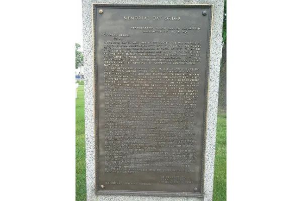 Photo of The first Memorial Day Order display in Fort Snelling National Cemetery