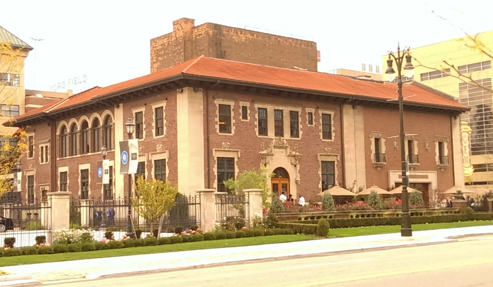 Photo of The Little Gem Theater and the attached Century Theater, in Detroit,