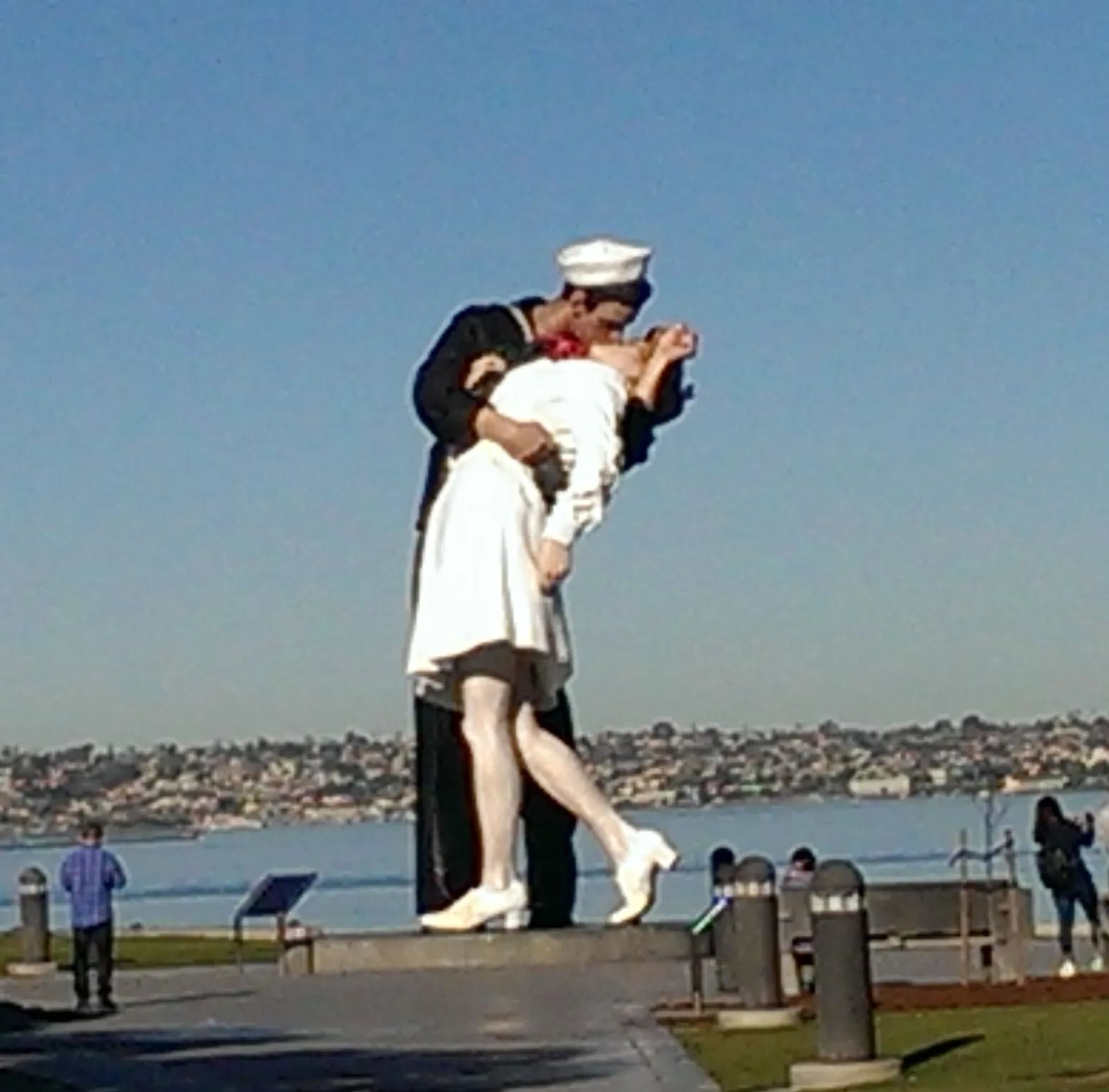 Photo of Statue of couple celebrating the end of World War II, in San Diego, California