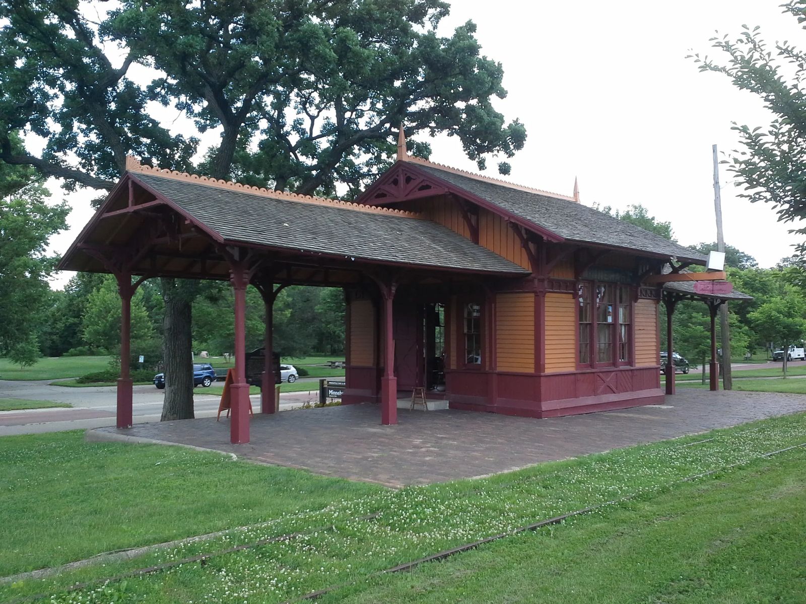 Photo of the Minnehaha train depot, known as The Princess, in Minneapolis, Minnesota.