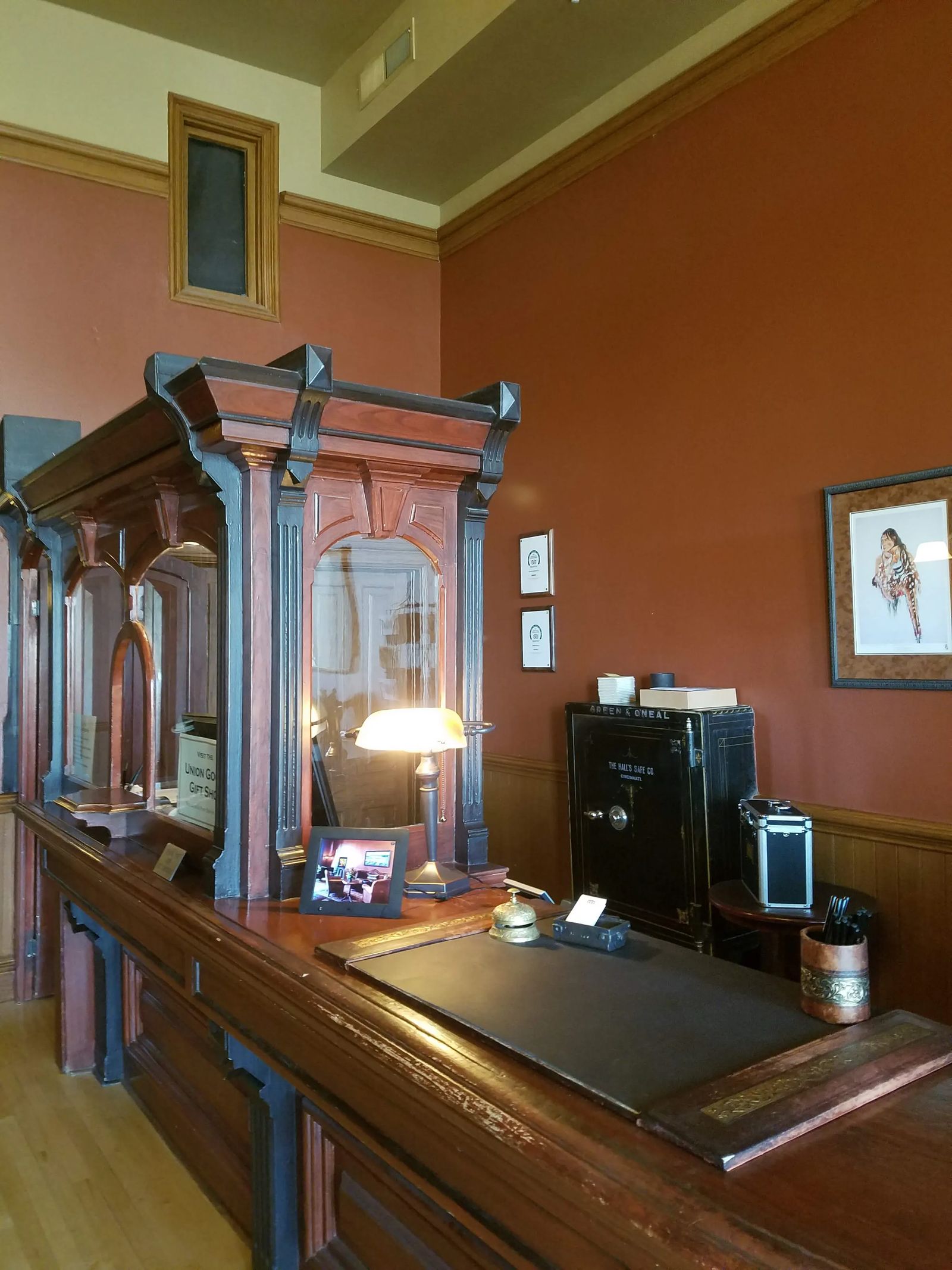 Photo of the Grand Union Hotel guard station, in Fort Benton, Montana