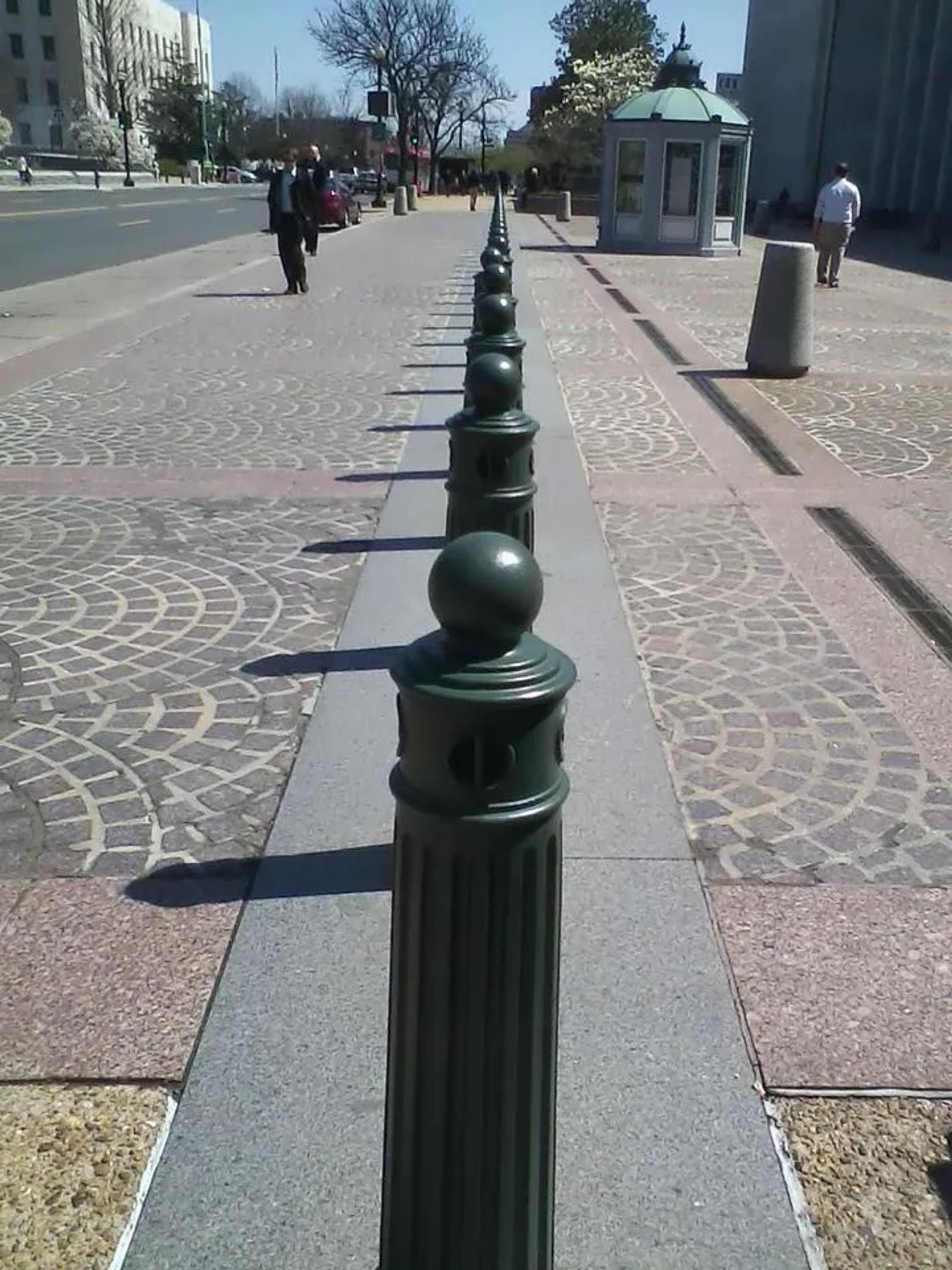 Photo of security barriers in front of the Library of Congress, Washington, DC