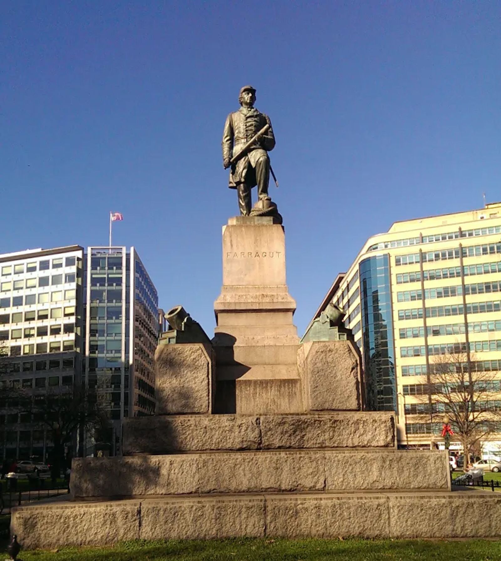 Photo of A statue of Civil War Admiral David Farragut, in Washington, DC