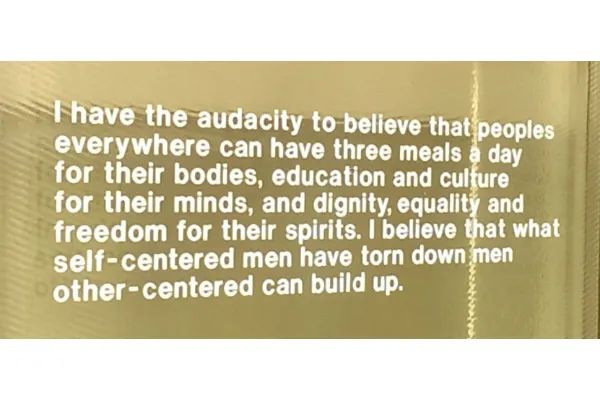 Photo of quote by Martin Luther King, Jr. in San Francisco, California