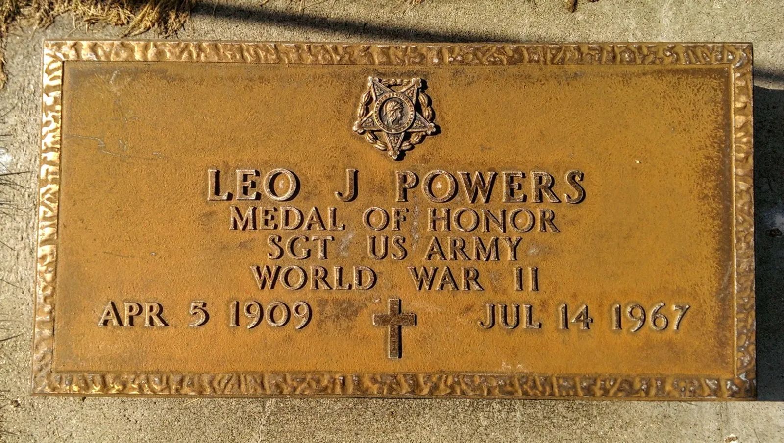 Photo of The Grave of Leo J. "Pop" Powers in Butte, Montana