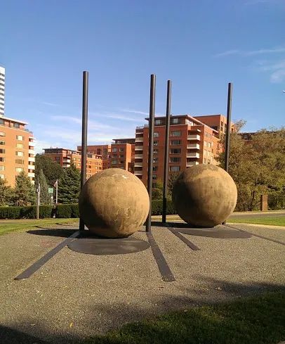 Photo of The unique sundial in dark star park, Arlington, Virginia