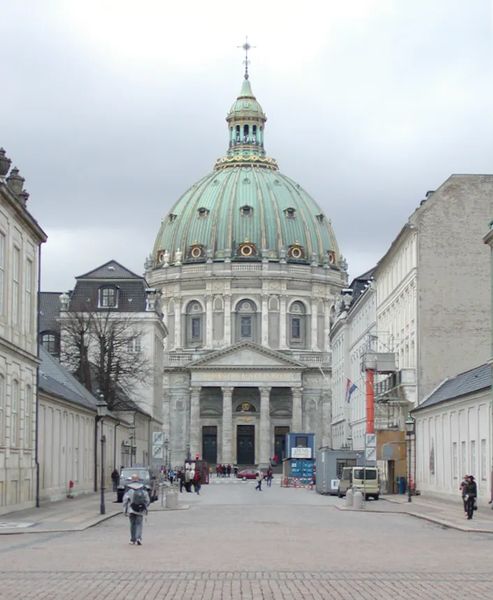 Photo of The open platform at the top of the Marble Church, from which you see all of Copenhagen, Denmark