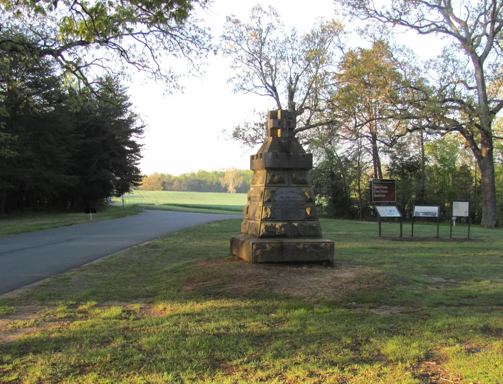 The General John Sedgwick monument in Spotsylvania Battlefield marks the spot where Sedgwick was shot and killed. He was the highest ranking Union causality of the Civil War.