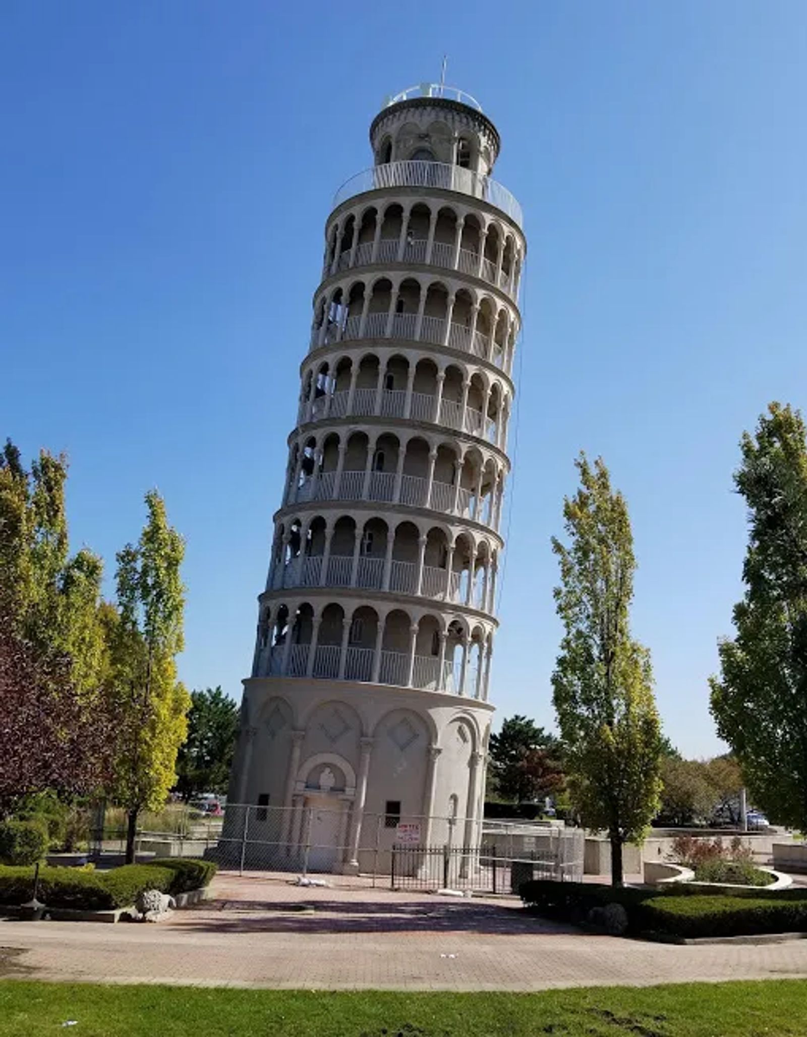 Photo of the Leaning Tower of Niles, in Niles, Illinois