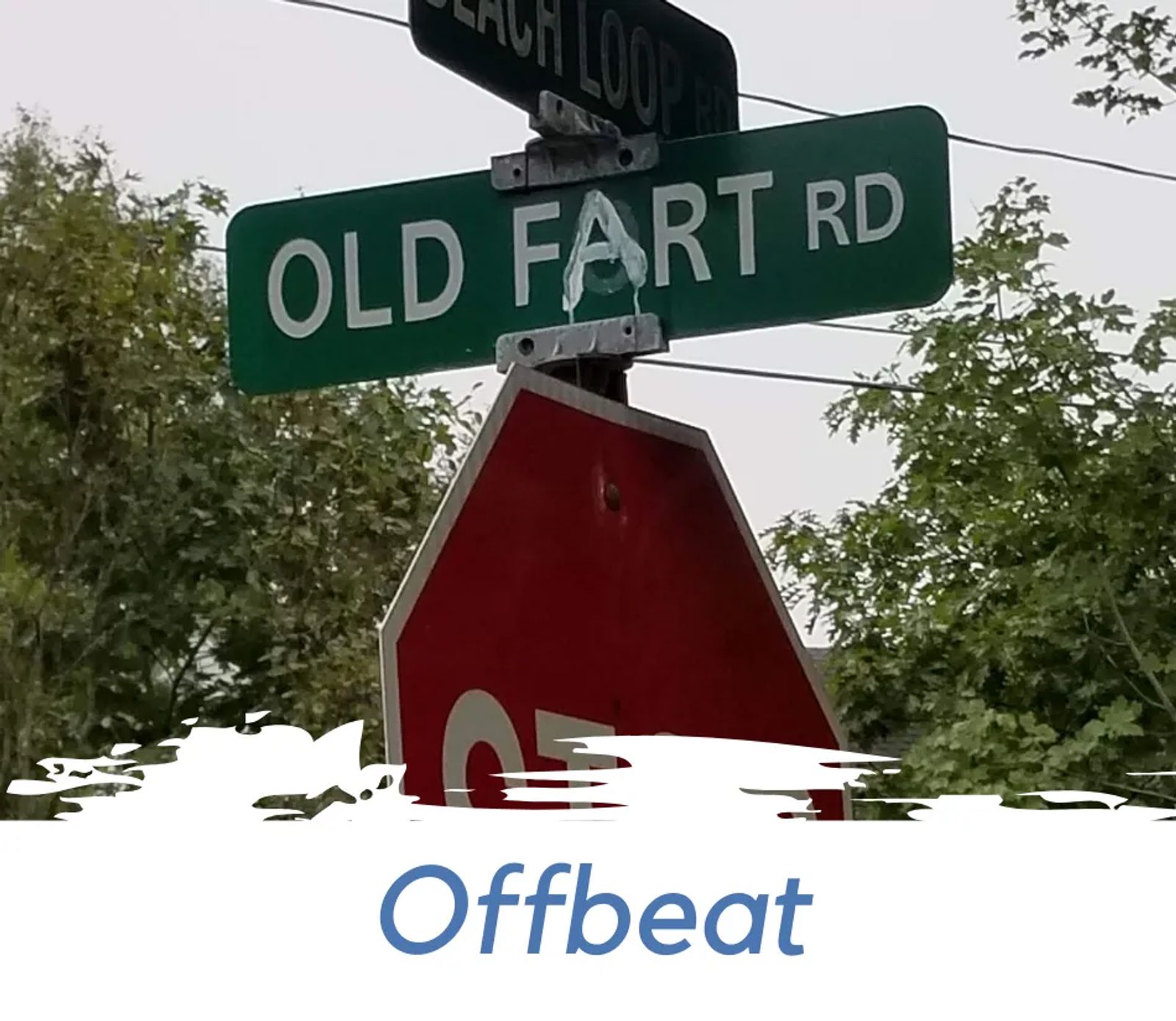 Photo of Old Fart Road street sign