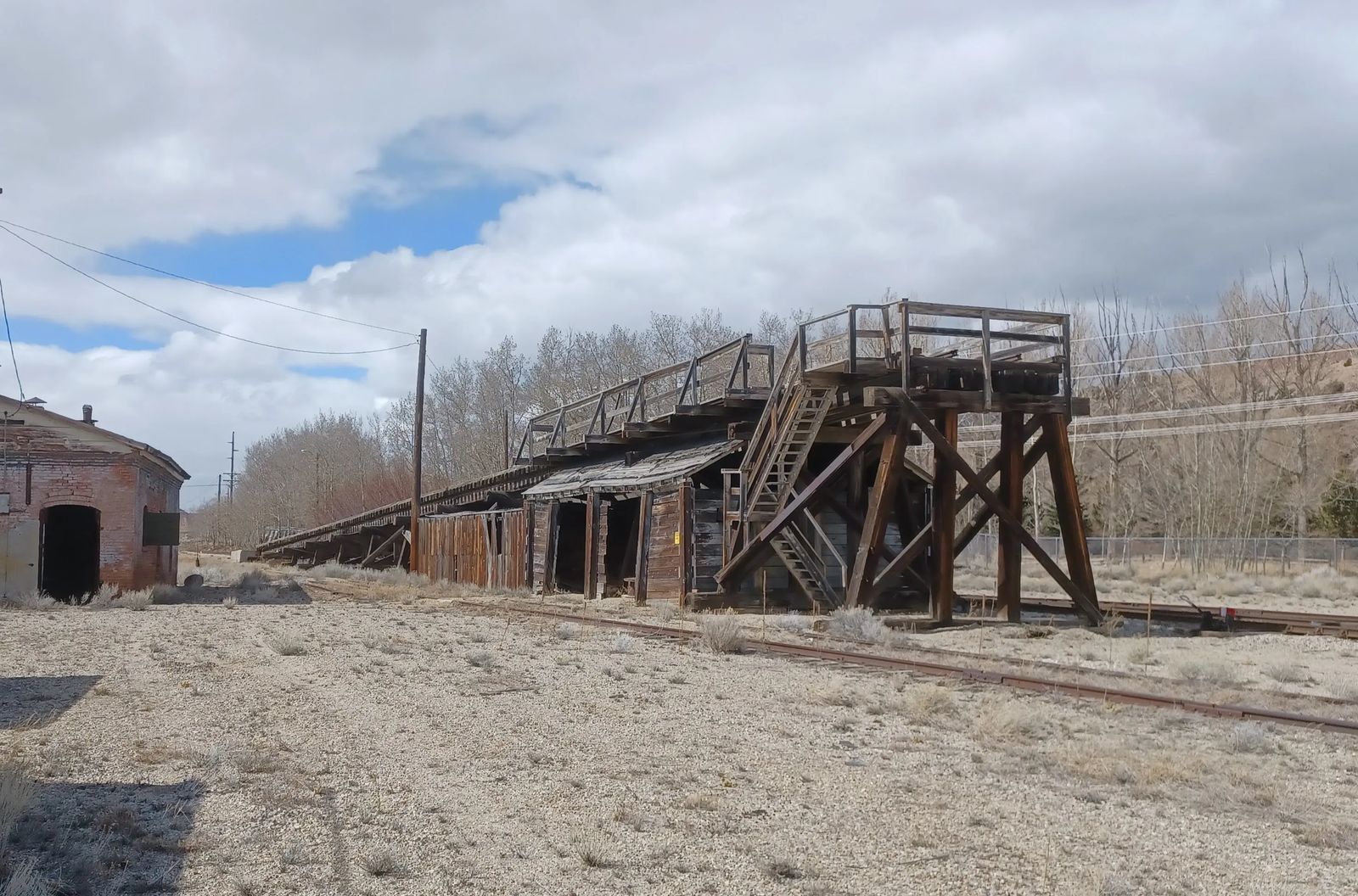 Photo of a train ramp in Anaconda Montana