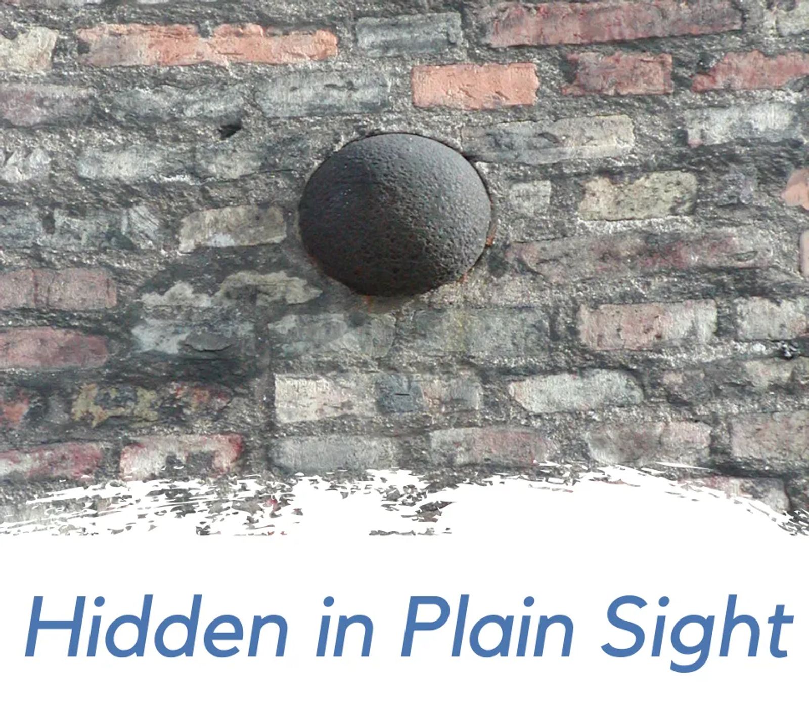 Photo of cannon ball in side of building in Copenhagen, Denmark