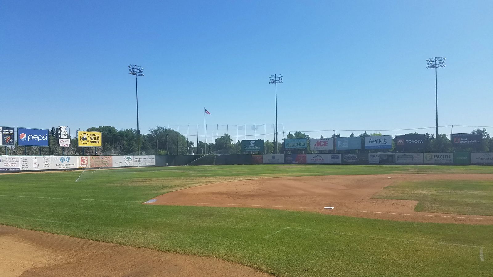 Photo of the baseball stadium in Great Falls, Montana.