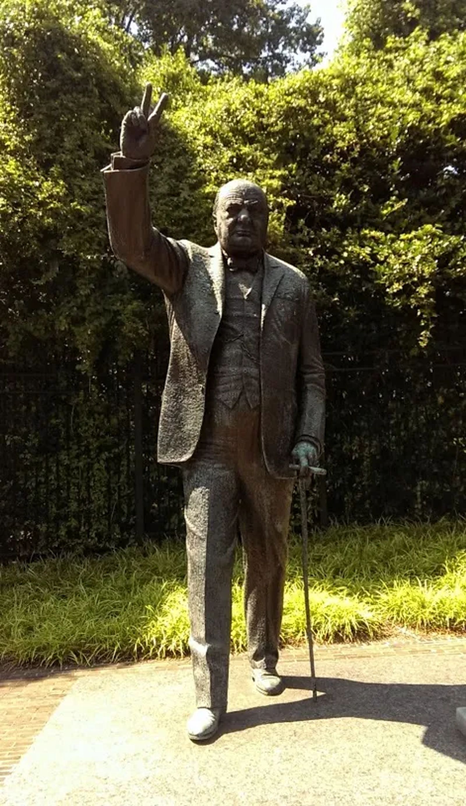 Photo of The statue of Winston Churchill at the British Embassy in Washington, DC
