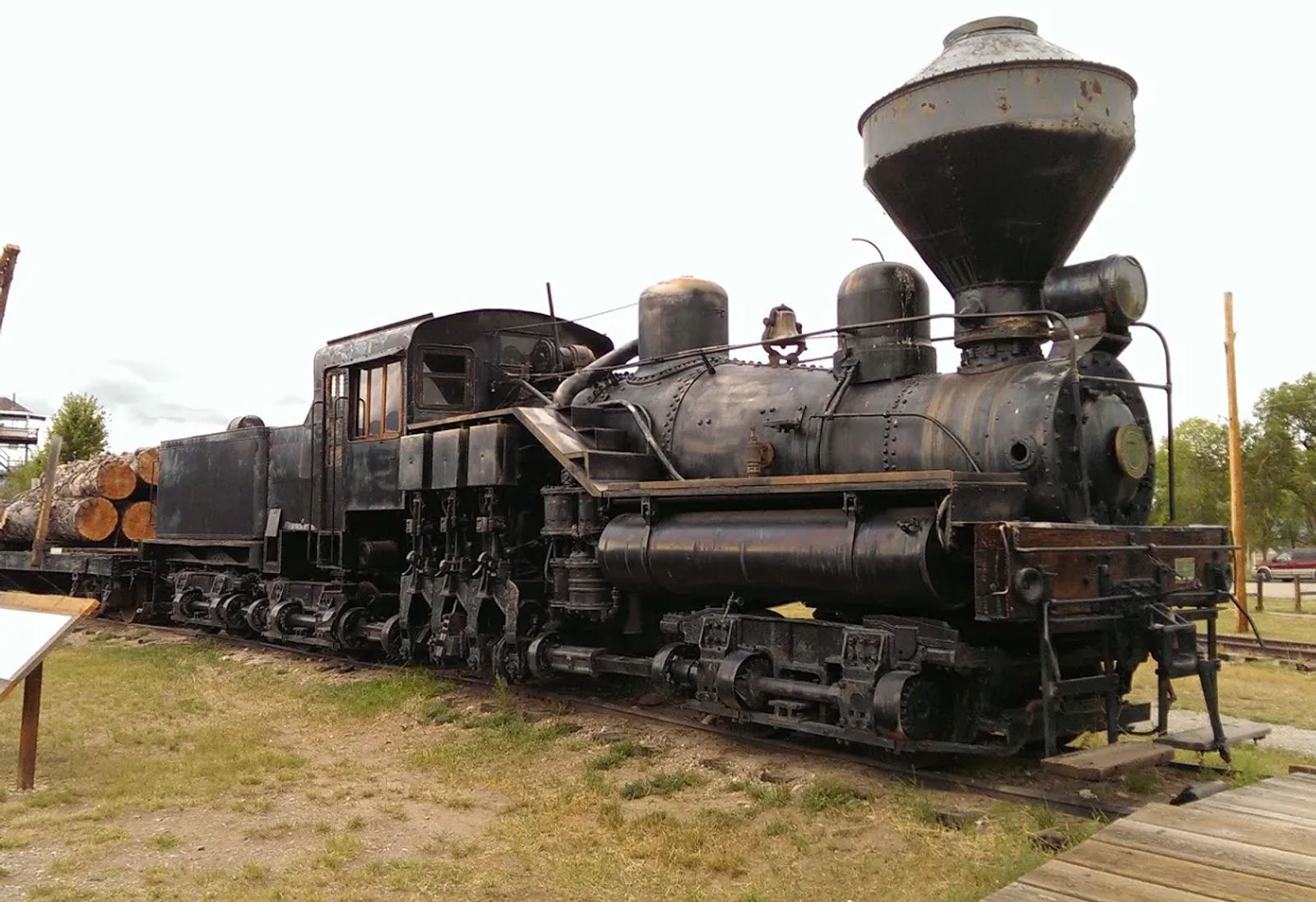 Photo of Old Number 7 steam locomotive in Missoula, Montana