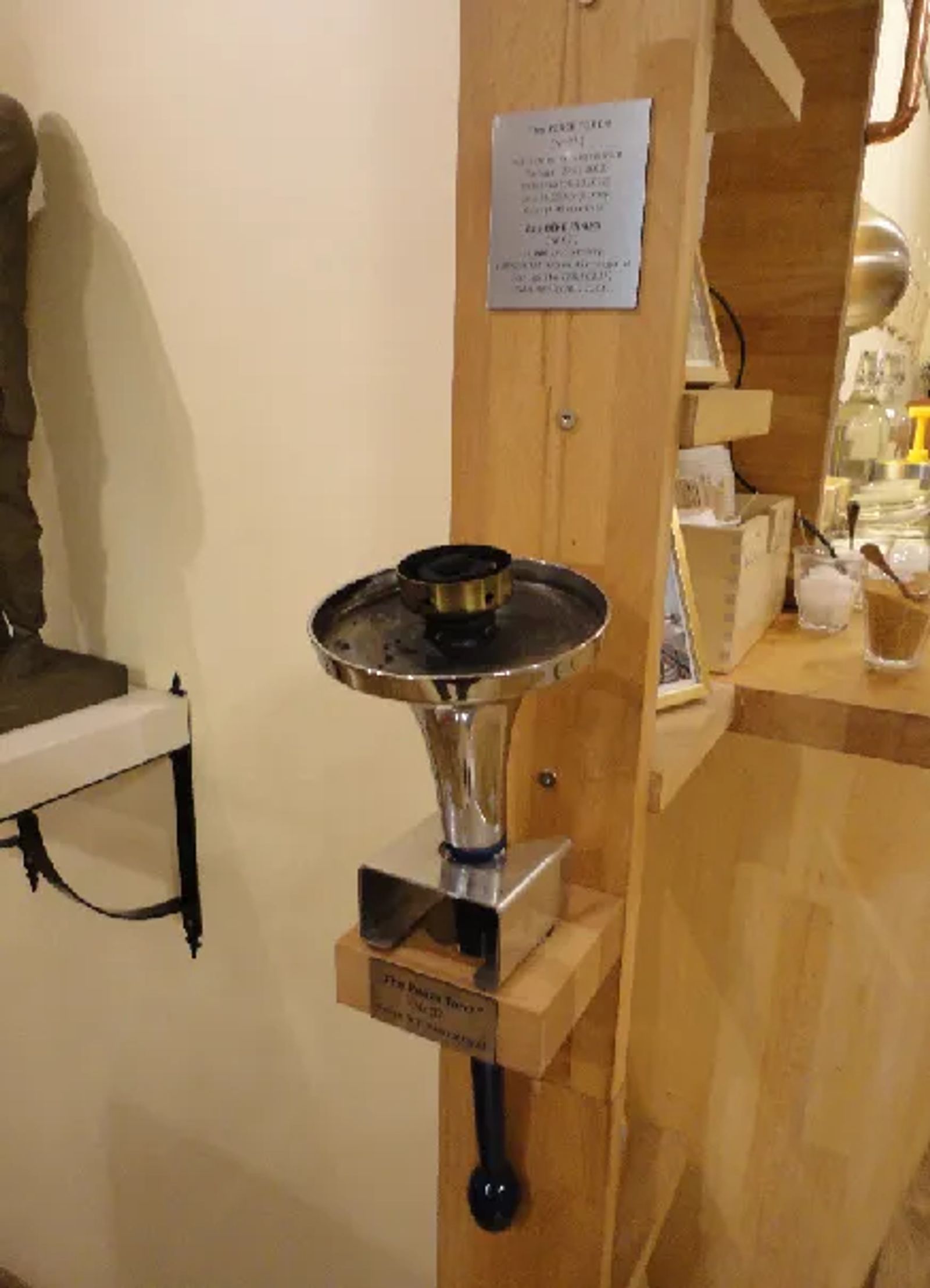 Photo of The Peace Torch displayed inside Madal Cafe, Budapest, Hungary
