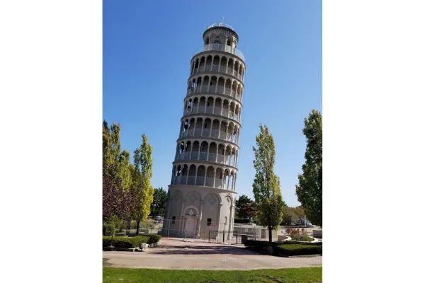 Photo of the Leaning Tower of Niles, in Niles, Illinois