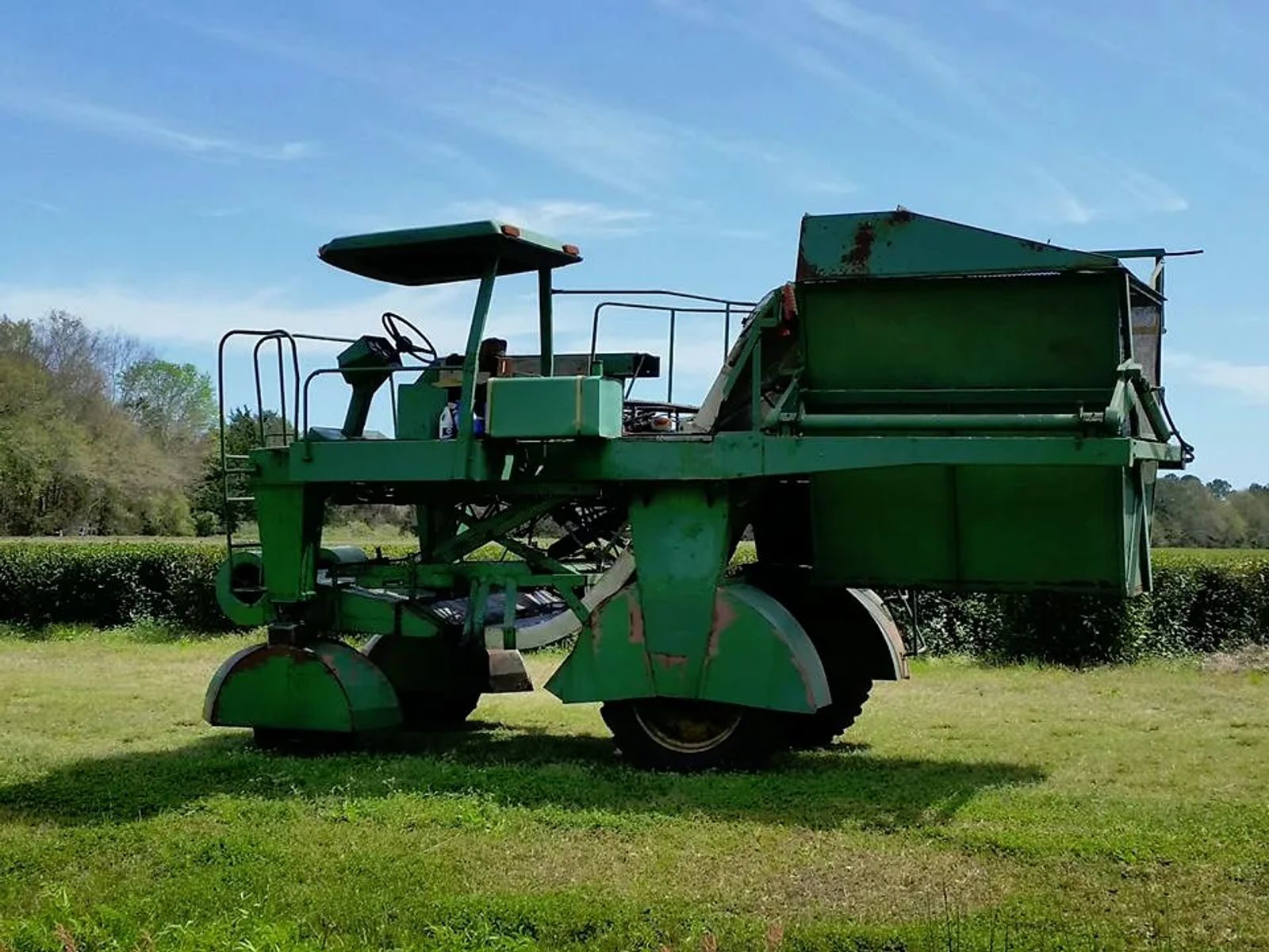 Photo of a tea harvester in South Carolina