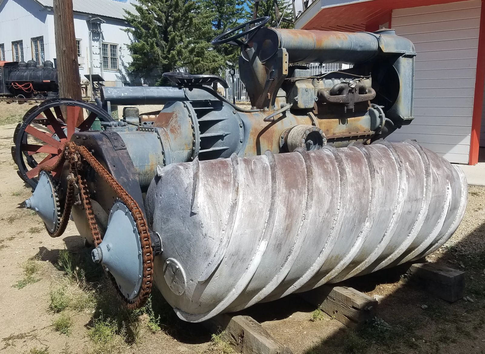 Photo of a Fordson tractor with an Armstead Snow Motor, in Butte, Montana