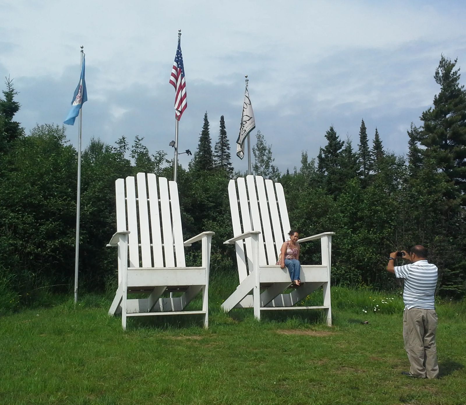 Photo of Giant Adirondack Chairs along the north shore of Lake Superior in Minnesota