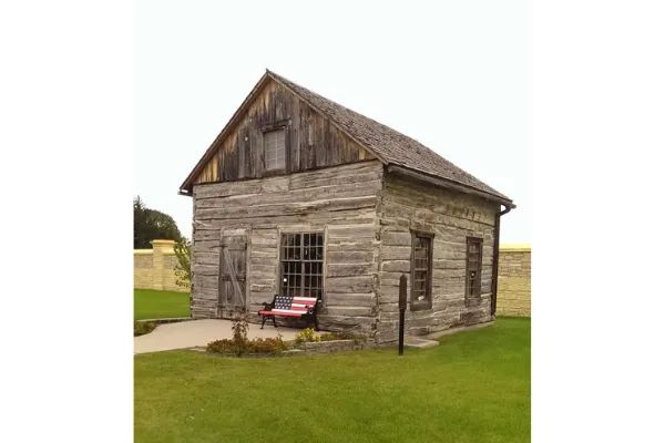 Photo of The log cabin and former post office in Grand Forks, North Dakota