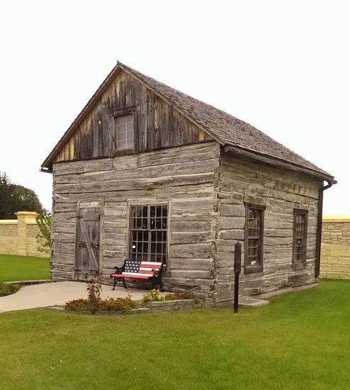 Photo of The log cabin and former post office in Grand Forks, North Dakota