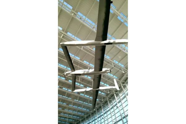 Photo of The Voyager Aircraft (full-scale mock up) in the Seattle Tacoma Airport